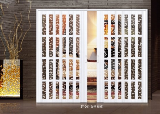 Multi-folding Sliding Door System PVC Doors Interior Door For Bathroom And