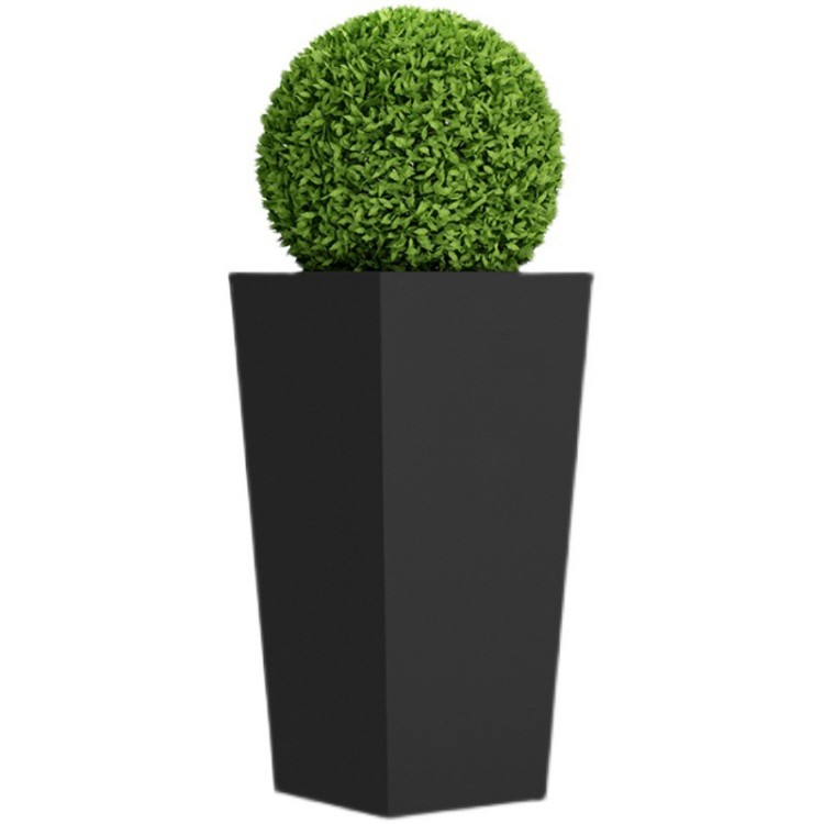 Outdoor restaurants large square planter metal flower pot