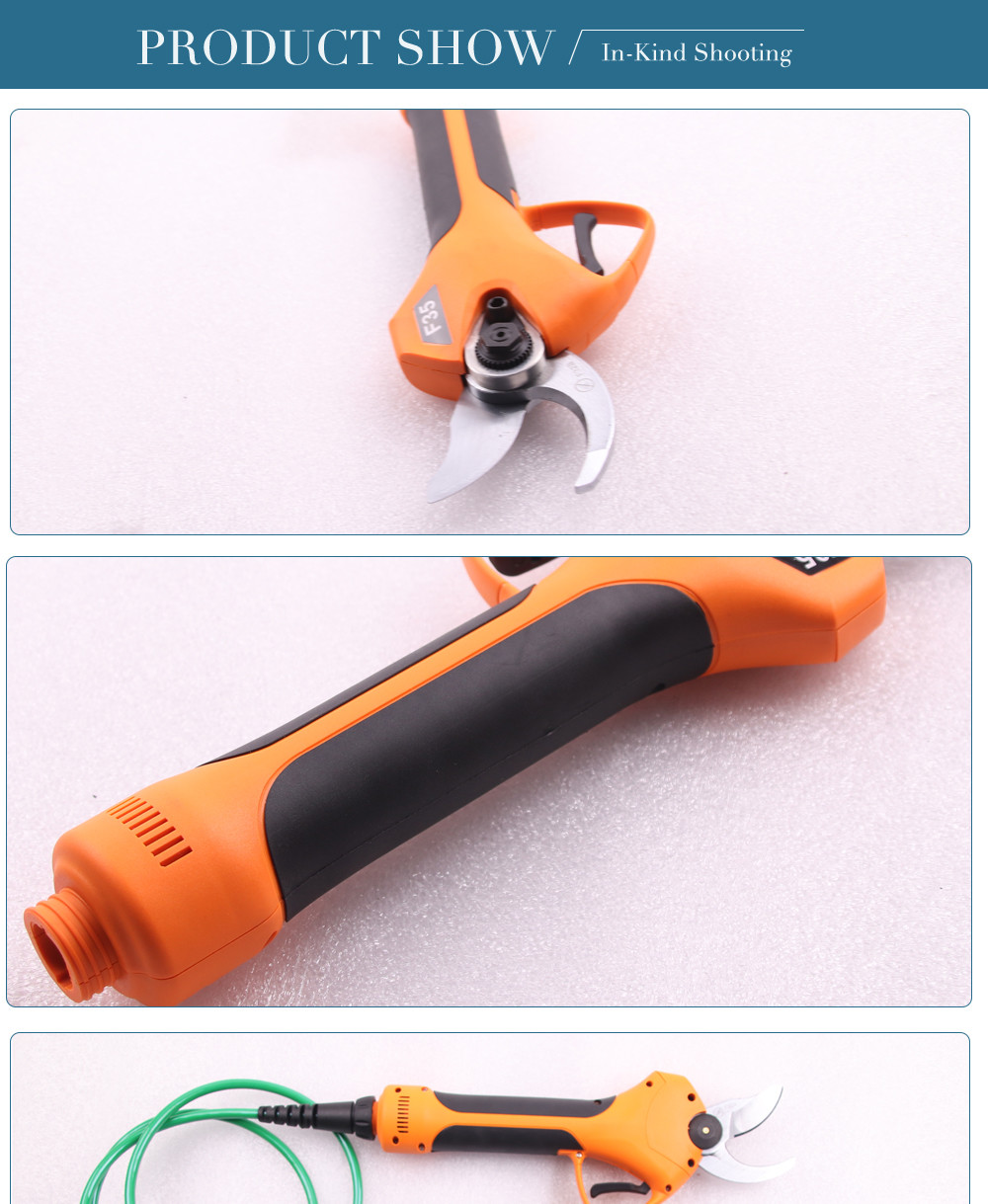 Swansoft 800g 3.5CM Electric Pruning Shears Garden Scissors Secateurs with 43.2V 4.8Ah Battery