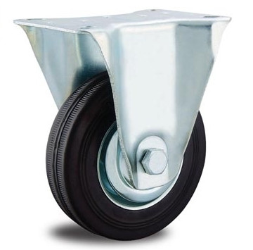 6 Inch Heavy Duty Trolley Wheels Fixed Castors Rubber Castor Wheel