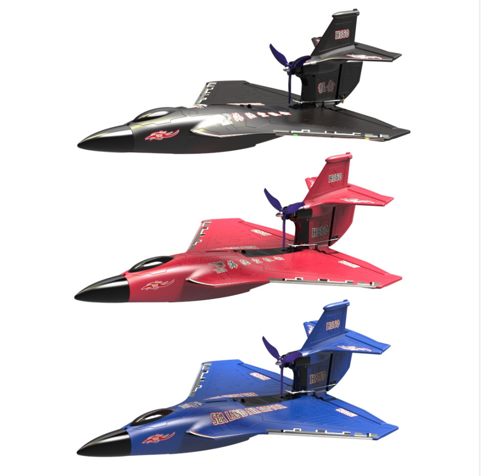 Raptor H650 3 In 1 6ch Rtf Sea Land Air Long Range Aerobatics Stunt Radio Control Rc Jet Plane Brushless Flying Toy NO
