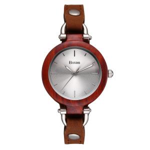 China Luxury Maple Modern Wood Watches Genuine Leather Strap Quartz wholesale