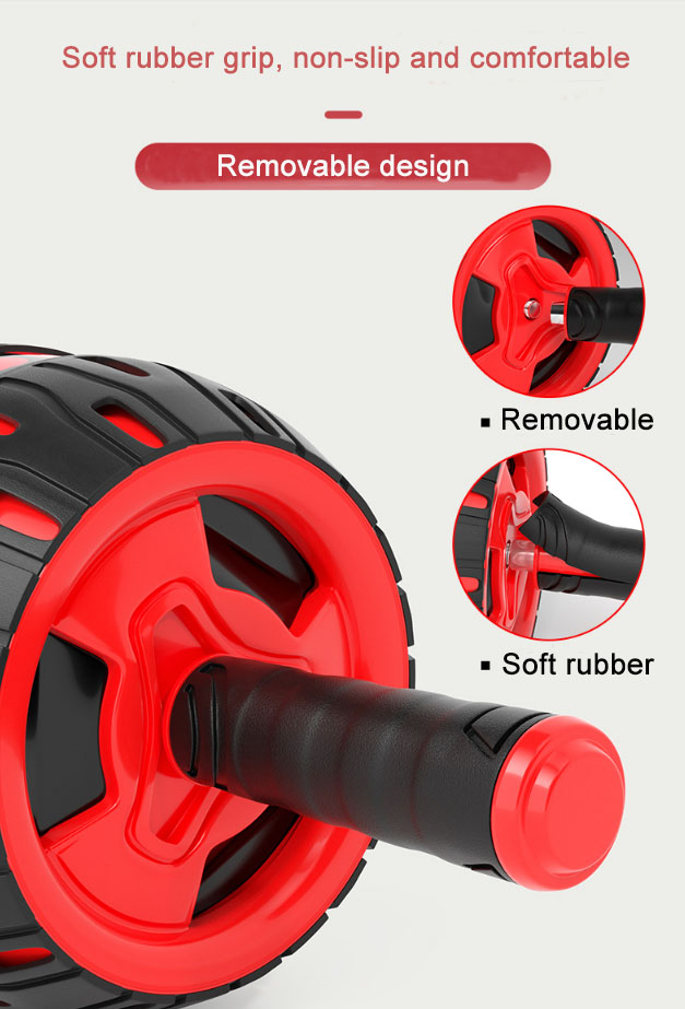 Noiseless Heavy Duty Ab Roller Widen Abdominal Stomach Roller Wheel Waist Exercise