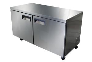 China Double Door Commercial Undercounter Freezer Good Temperature Evenness wholesale