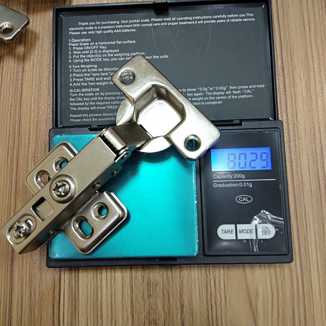 Two Hole SS201 Iron Heavy Duty Cabinet Metal Door Hinges Polished