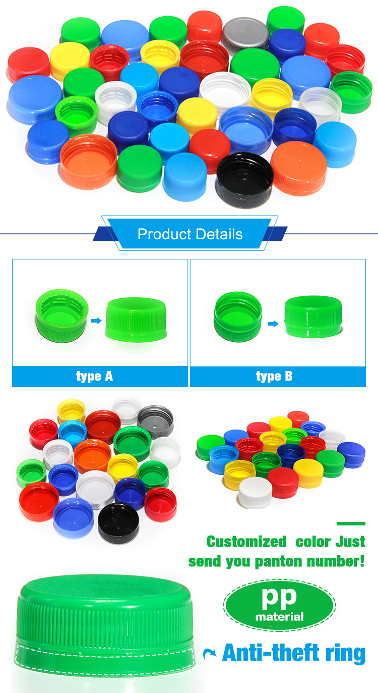 Factory Price 28mm 30mm Plastic Screw Cap for Drink Water Juice Drinking Bottle