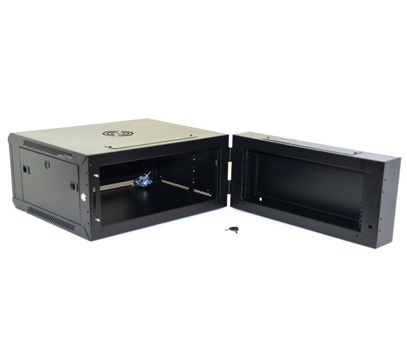 4u mesh door wall mount cabinet network rack