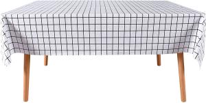 China Plastic Catering Plaid Black And White Disposable Table Cloths wholesale