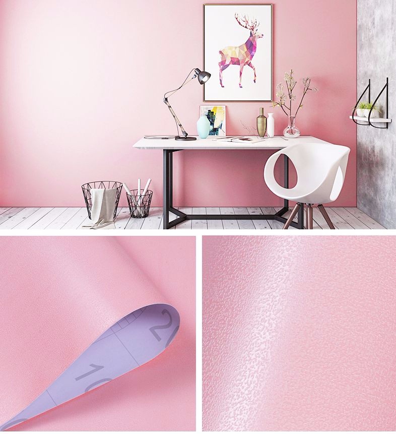 Blue Color Peel and Stick Wallpaper 3d Plain Solid Color Wallpaper for Soundproofing in Home Decoration