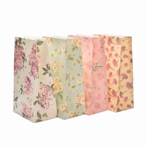 China OEM 3 Lb Flower Printing Gift Sweet Paper Bread Bags For Party Favour Wedding wholesale
