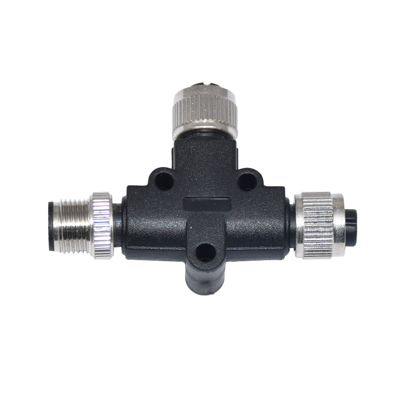 M12 Waterproof Connector M12 Assembly A Coding 4pins Circular Male T Type Connector