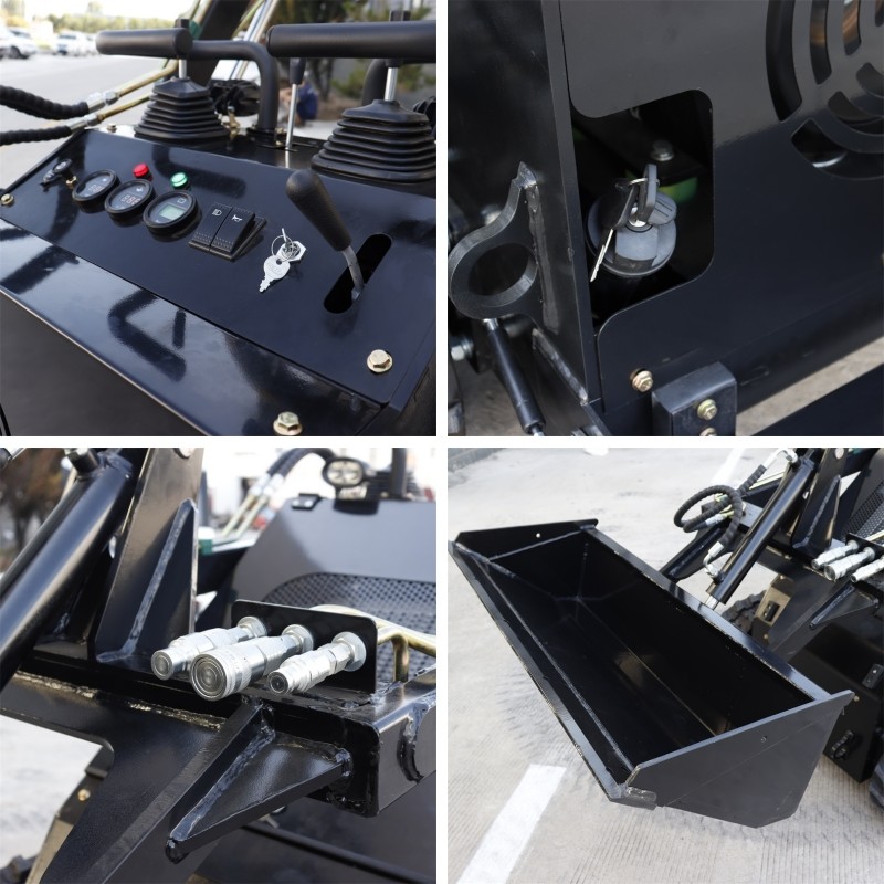HTS380 Mini Skid Steer Loader Max Working Height 2115mm EPA CE ISO Certificate