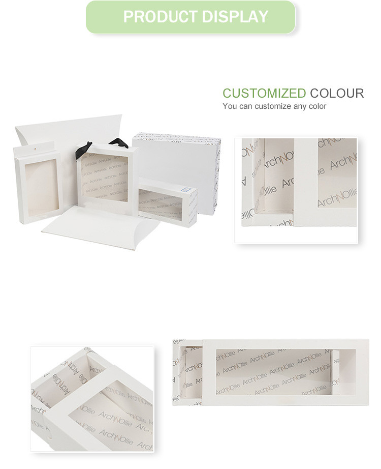Cardboard Window Gift Boxes Custom White Box With EVA Foam Insert