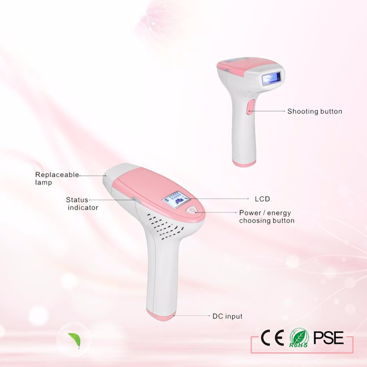 Mini 300g 300000 Flashes 3.9cm2 Skin Pearl IPL Handset
