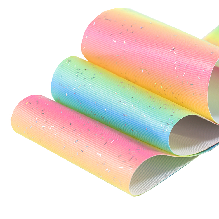 Colored Silver Printed Ribbon , Customized Width Custom Printed Grosgrain Ribbon
