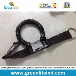 China Black Webbing Sling with Scuba Diving Spiral Coiled Lanyard Holder wholesale