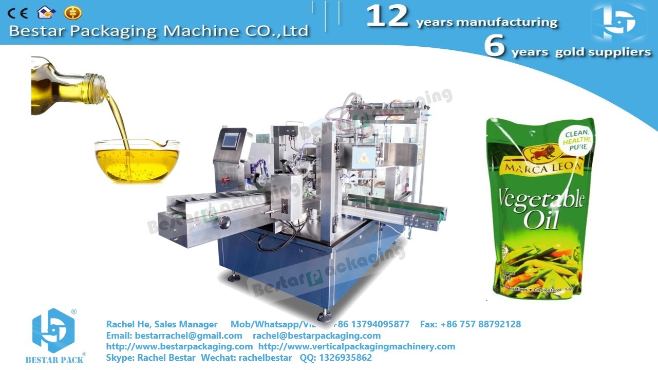 How to pack special shape bag with liquid filling [Bestar] doypack machine