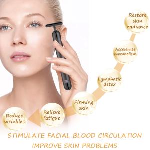 China Face Massager T Shape Vibration 24k Energy Beauty Bar wholesale