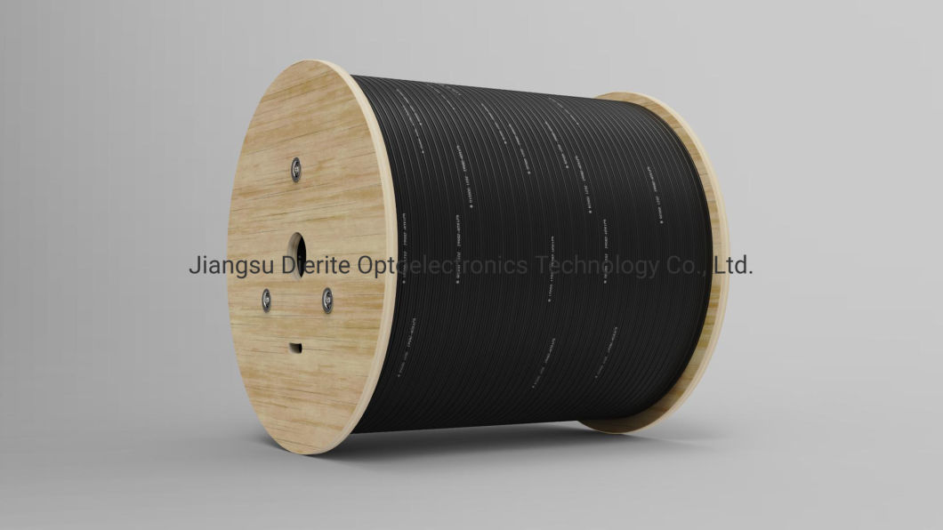 Optic Fiber Cable FTTH Flat Drop Cable with FRP Strength LSZH Jacket Optical Fiber Cable