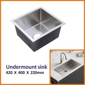 China 42x40 18 Inch Undermount Kitchen Sink , 16 Gauge Large Single Bowl Stainless Steel Sink wholesale