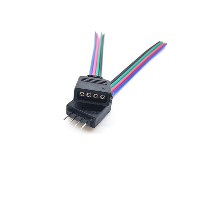 10cm Length 2*0.3mm square 9cm*9cm 4 cores RGB Cable