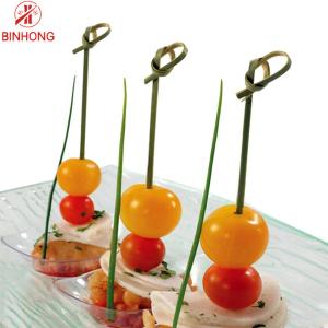 China Disposable Bamboo Looped Fruit Skewer Sticks wholesale