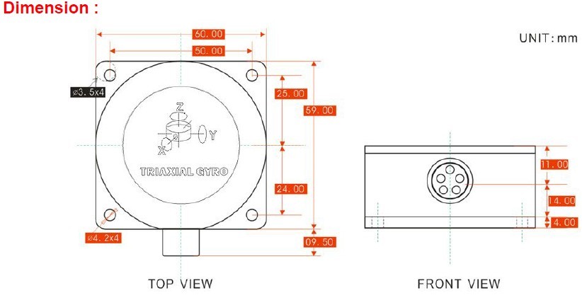 High Accuracy 3 axis Compass Inclinometer Sensor Used For Satellite Antenna Search and Marine Navigation