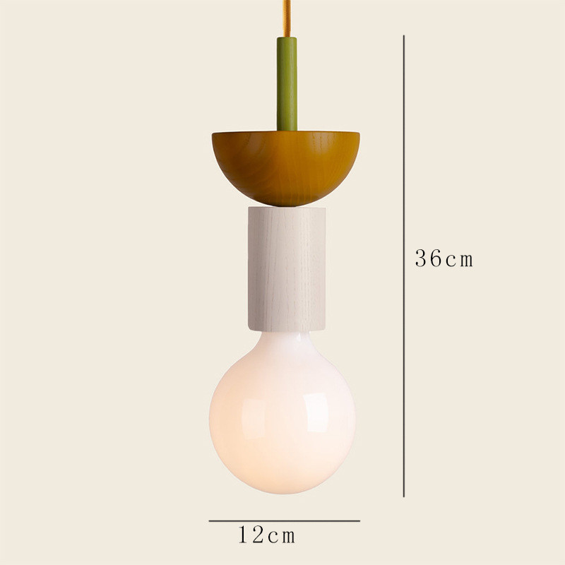 Nordic Lamp Wood LED Pendant Lights Kitchen Home Decor mini pendant lamp(WH-AP-595)