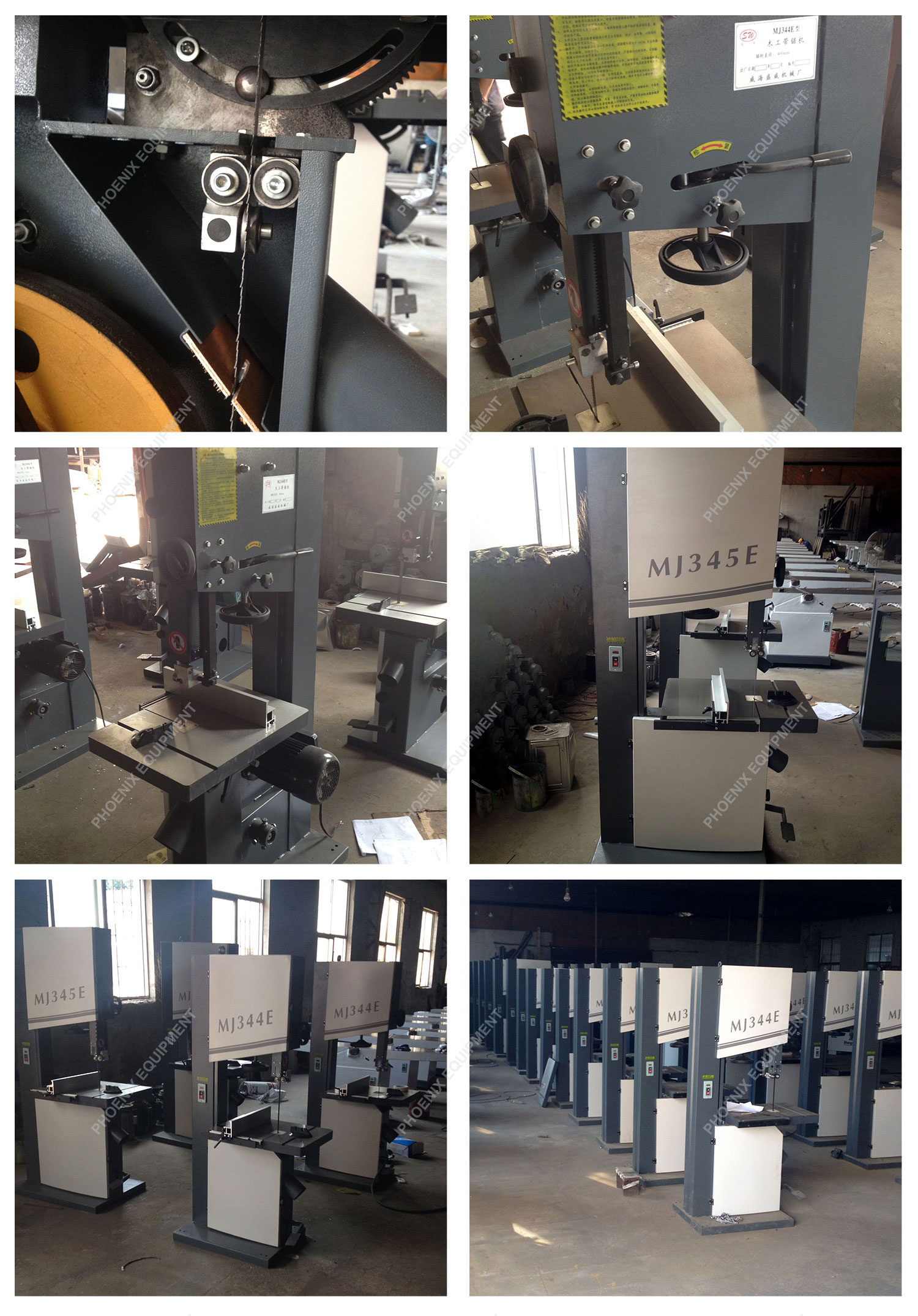 280 KG Weight VERTICALLY Style Manual Vertical Bandsaw MJ345E Can Tilt 0-45 Degrees