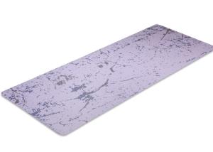China Gymnastics Printing PU Yoga Mat Non Slippery Eco - Friendly Gray Color wholesale