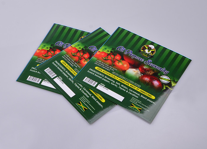 Personalized permanent self adheisve paper seasoning food container packaging labels