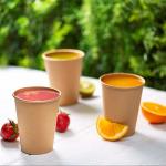8oz Compostable Coffee Cups Paper To Go Cups Dia 80mm PE Coating