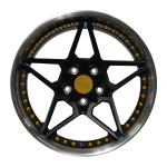 factory direct custom 18 to 22 inch aluminum yellow brushed car forged wheels