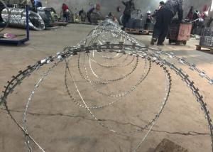 China Hot Dipped Galvanized Razor Wire BTO11 Barbed Blade Type For Popular wholesale