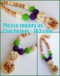 Necklace with amigurumi toy, Nursing necklace,Breastfeeding necklace, crochet