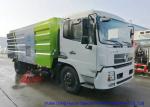 Vacuum Road Sweeping Vehicles With Cleaning Brushes Water Spraying High