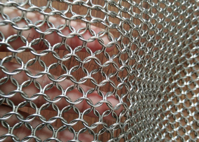 Stainless Steel Flexible Metal Mesh Drapery With 1.2MM Wire For Interior Drepary