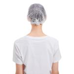 White Mob Disposable Non Woven Bouffant Cap Dustproof
