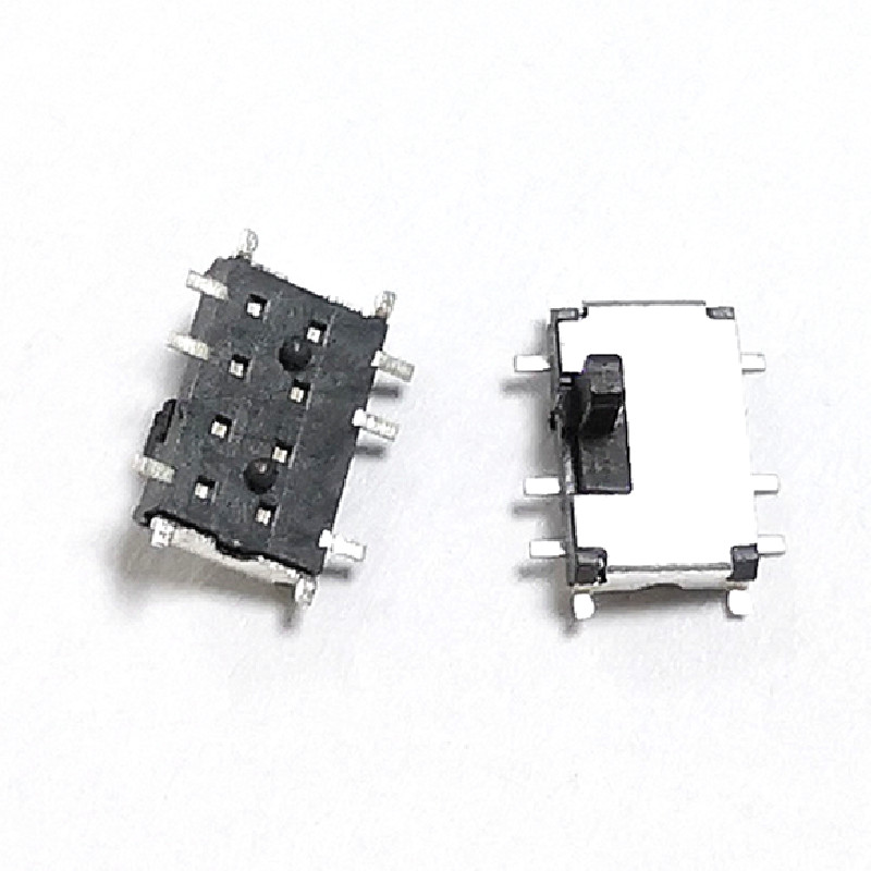 2 Position 10 Pin SMD 1P2T Vertical Slide Switch
