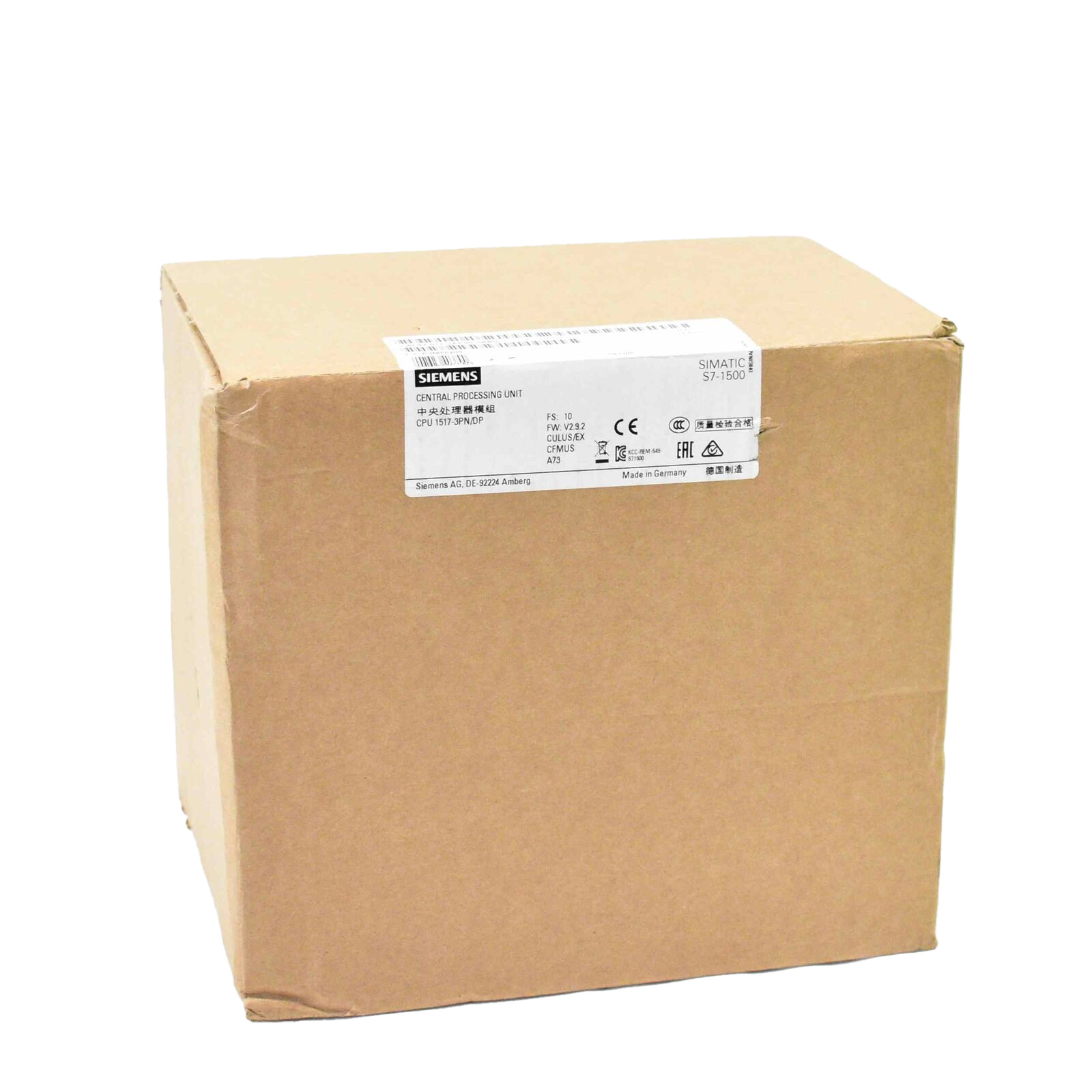 SIEMENS PLC SIMATIC S7-1500 CPU 1517-3 PN/DP 6ES7517-3AP00-0AB0PROFINET IRT WITH 2-PORT