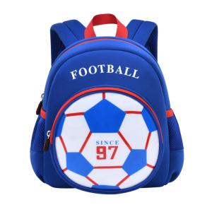 China Blue 3D Football Backpack / Cute Cartoon Knapsack For Boys wholesale