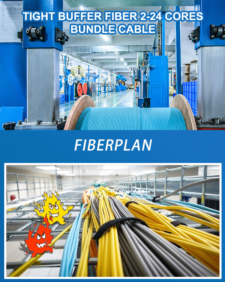 Duplex Zipcord Steel Braiding Armored Indoor Fiber Cable GJFJBV