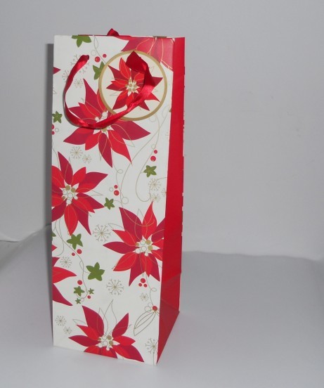 Quality red wine bag paper wine bag for sale