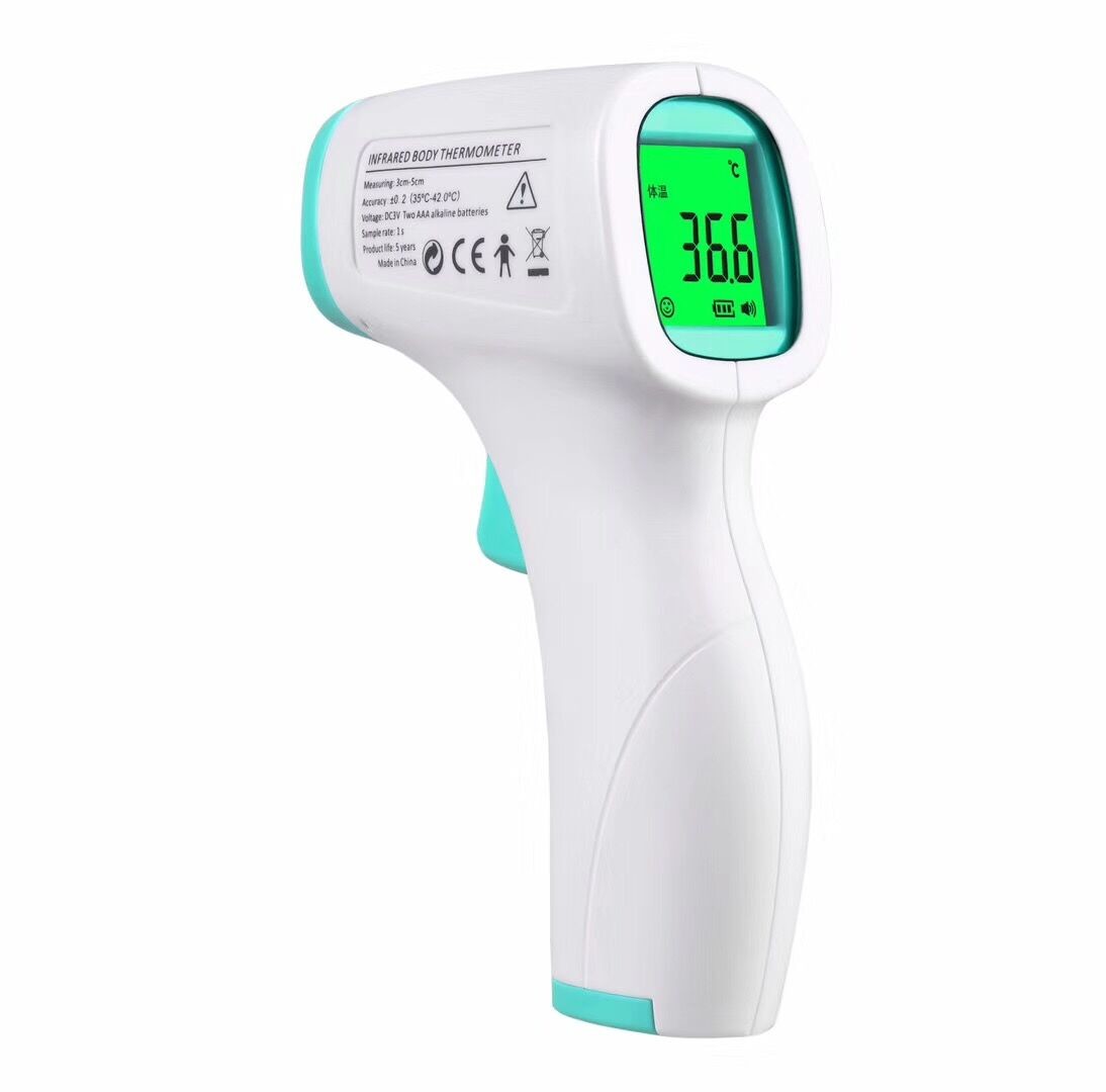 White Touch Free Infrared Thermometer Infrared Temp Gun 3-7cm Measuring Distance