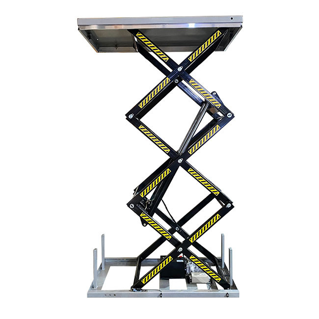 2000kg Heavy Duty Triple Scissor Lift Table Max Height 118.11in