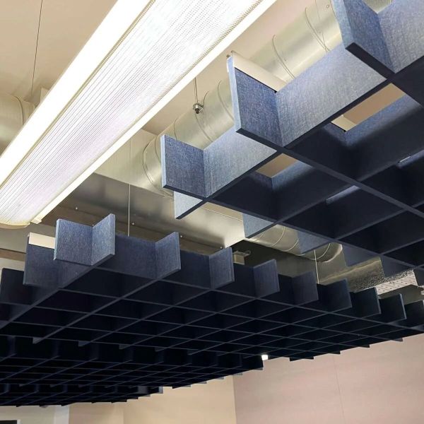 Modern Design PET Ceiling Acoustic Panel Fire Retardant For Studio NRC 0.9