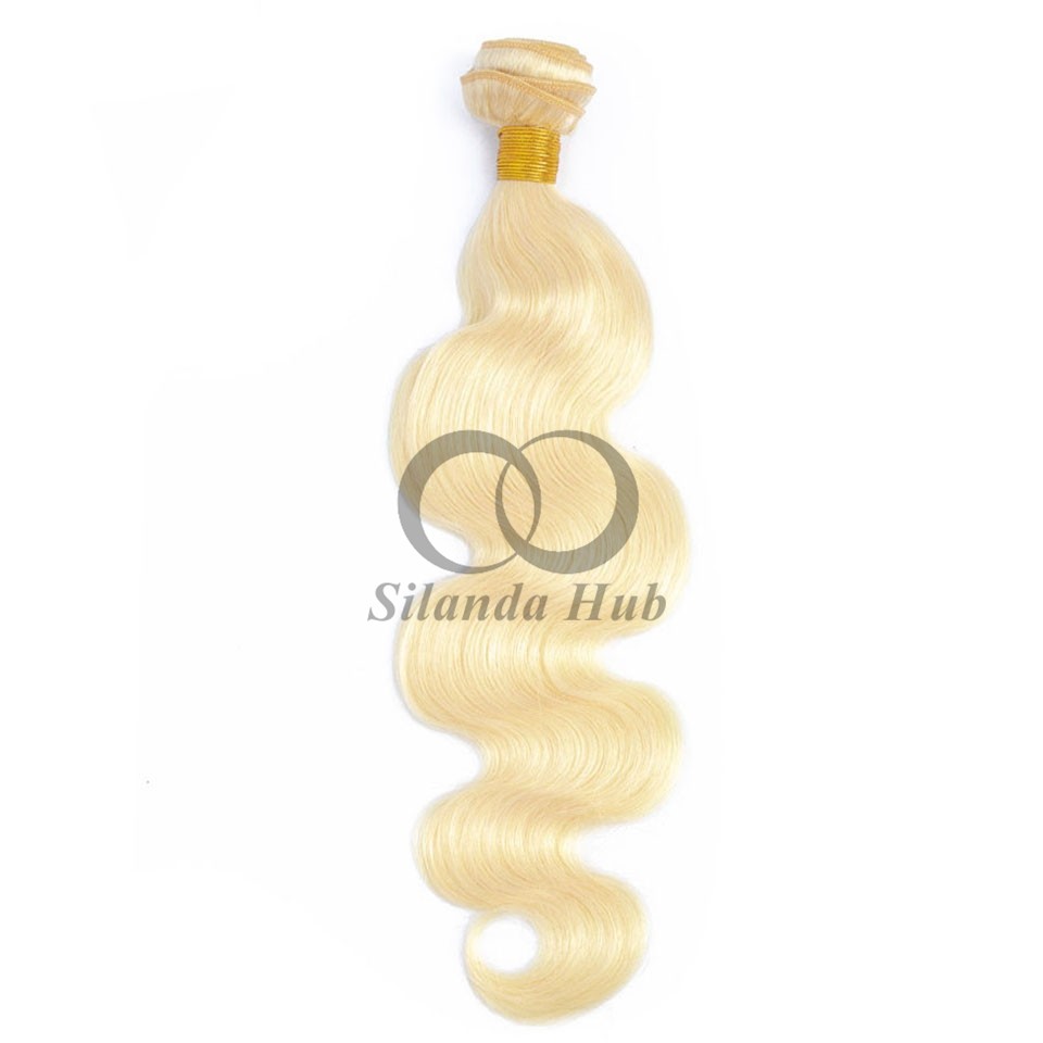 #613 Bleached Blonde Body Wave Remy Human Hair Bundles Sew In Weave Bundles Brazilian Bundle Deals