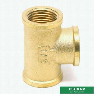 China Pex Compression Brass Flared Fittings Female Threaded Tee Screw wholesale