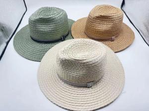 China Charming Womens Wide Brim Floppy Straw Sun Hat with Decorative Ribbon wholesale