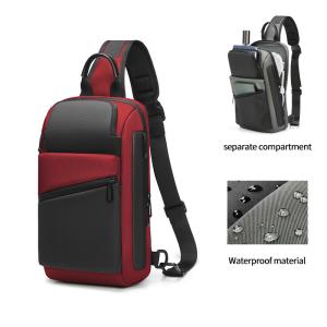 China High Capacity Waterproof Mens Sling Bag Sports Crossbody Bag Wear Resistance wholesale
